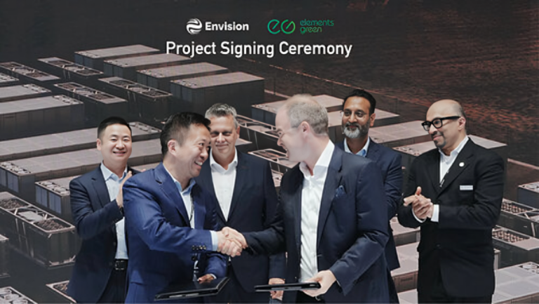 Envision Energy and Elements Green Partner on 1,600 MWh Battery Energy Storage Project